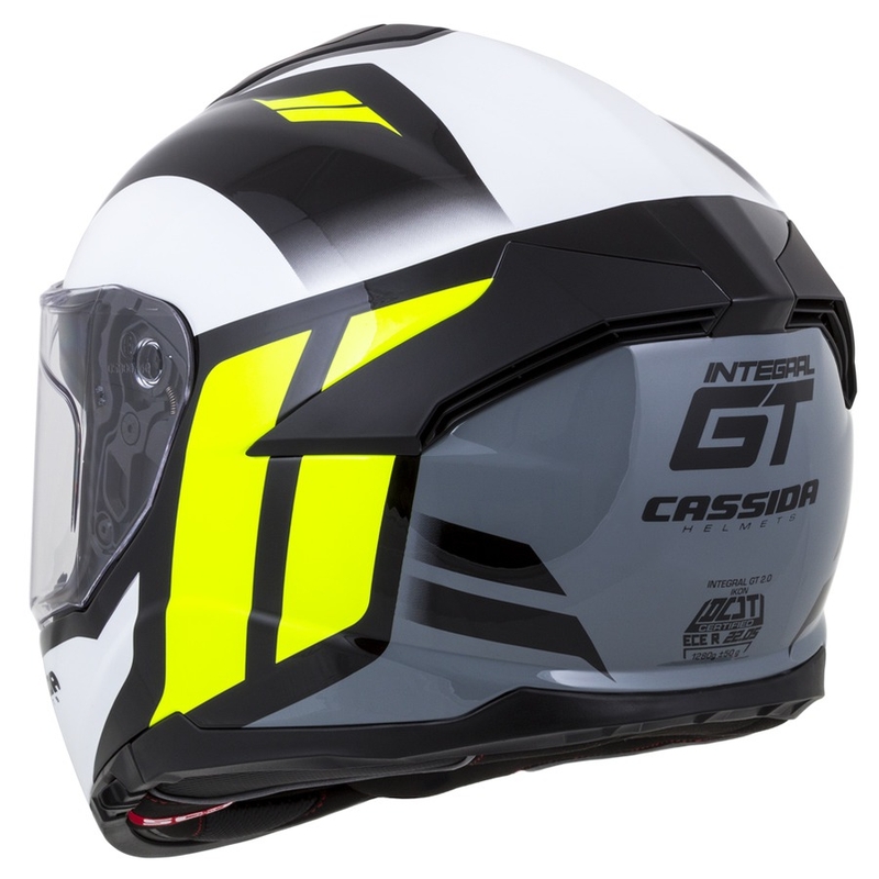 Integrální přilba Cassida Integral GT 2.0 Ikon černo-bílo-šedo-fluo žlutá