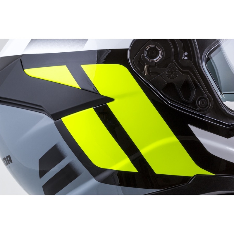 Integrální přilba Cassida Integral GT 2.0 Ikon černo-bílo-šedo-fluo žlutá