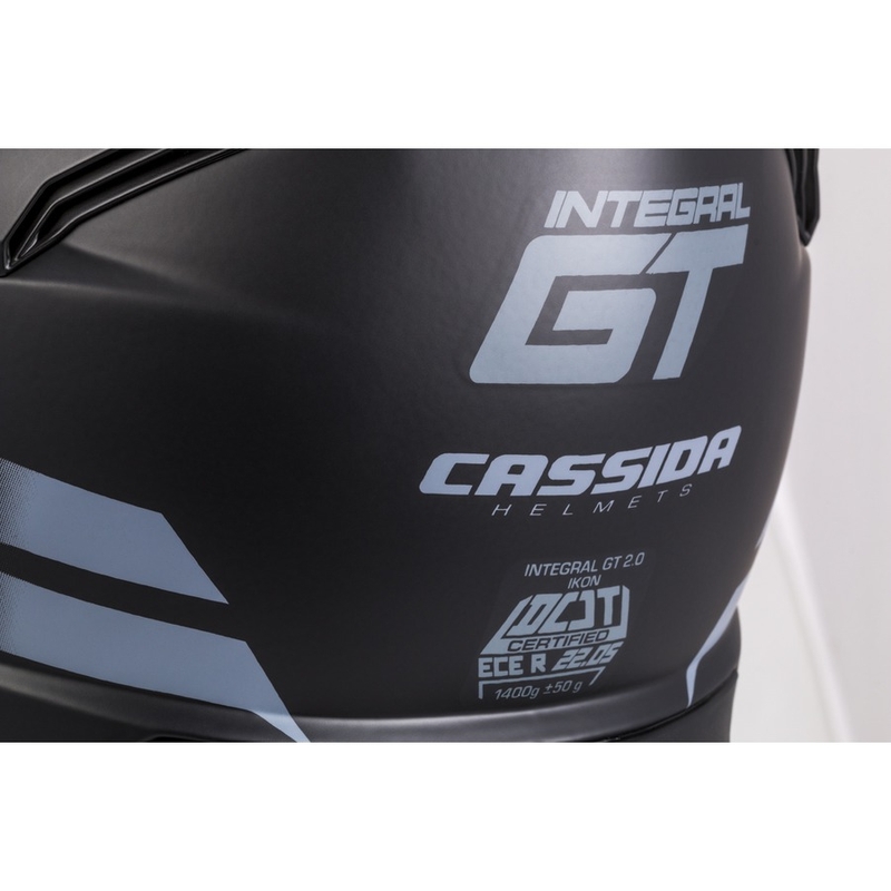 Casco integral Cassida Integral GT 2.0 Ikon negro-gris liquidación