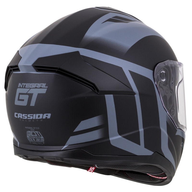 Casco integral Cassida Integral GT 2.0 Ikon negro-gris liquidación