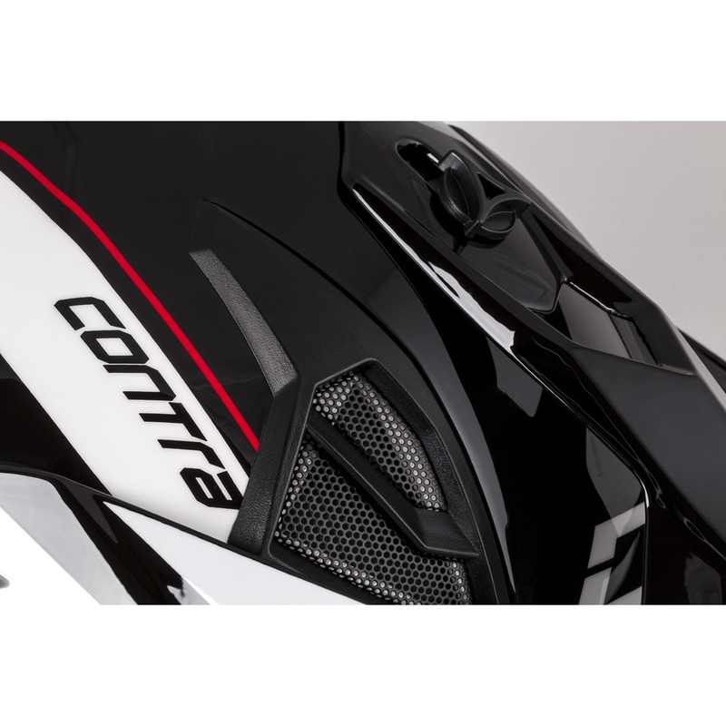 Casco de motocross Cassida Cross Pro II Contra blanco-rojo-negro