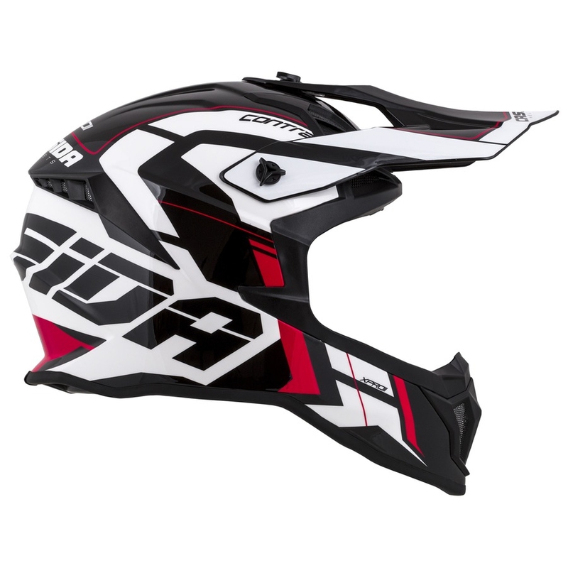 Casco de motocross Cassida Cross Pro II Contra blanco-rojo-negro