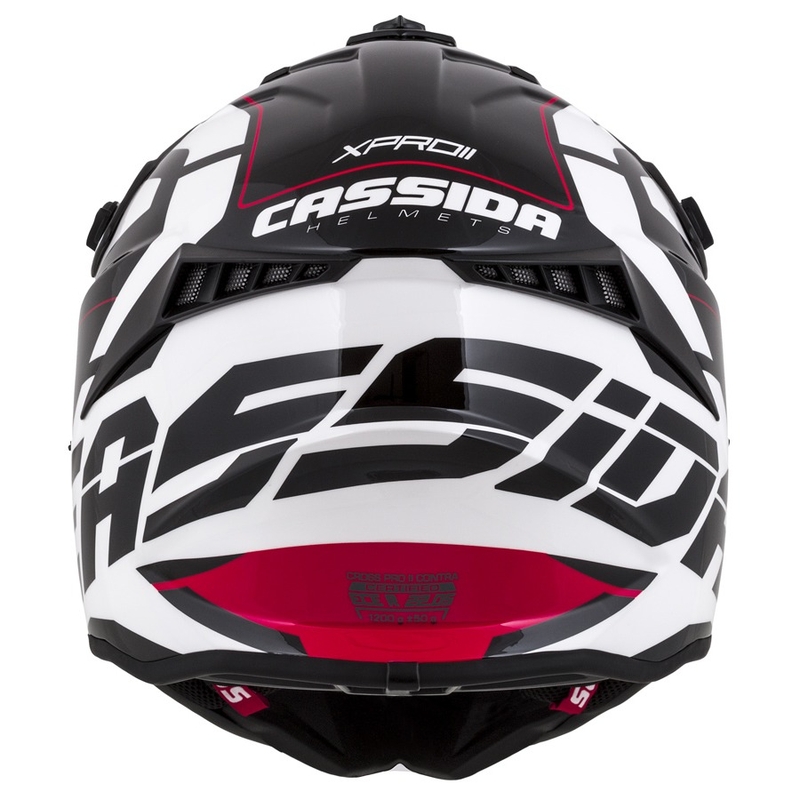 Casco de motocross Cassida Cross Pro II Contra blanco-rojo-negro