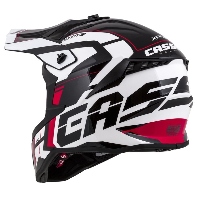 Casco de motocross Cassida Cross Pro II Contra blanco-rojo-negro