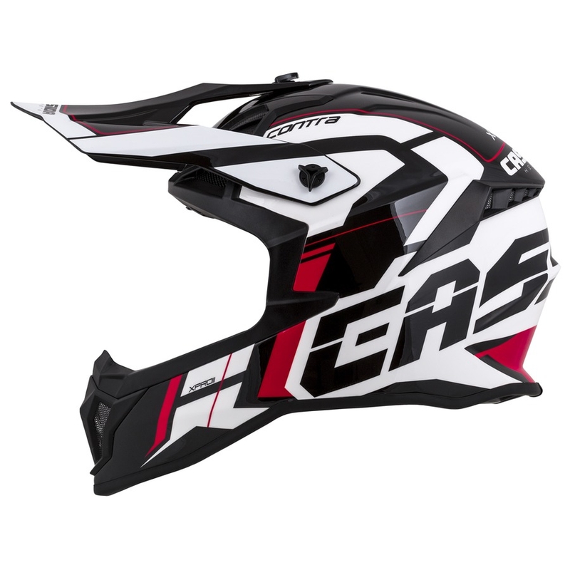 Casco de motocross Cassida Cross Pro II Contra blanco-rojo-negro