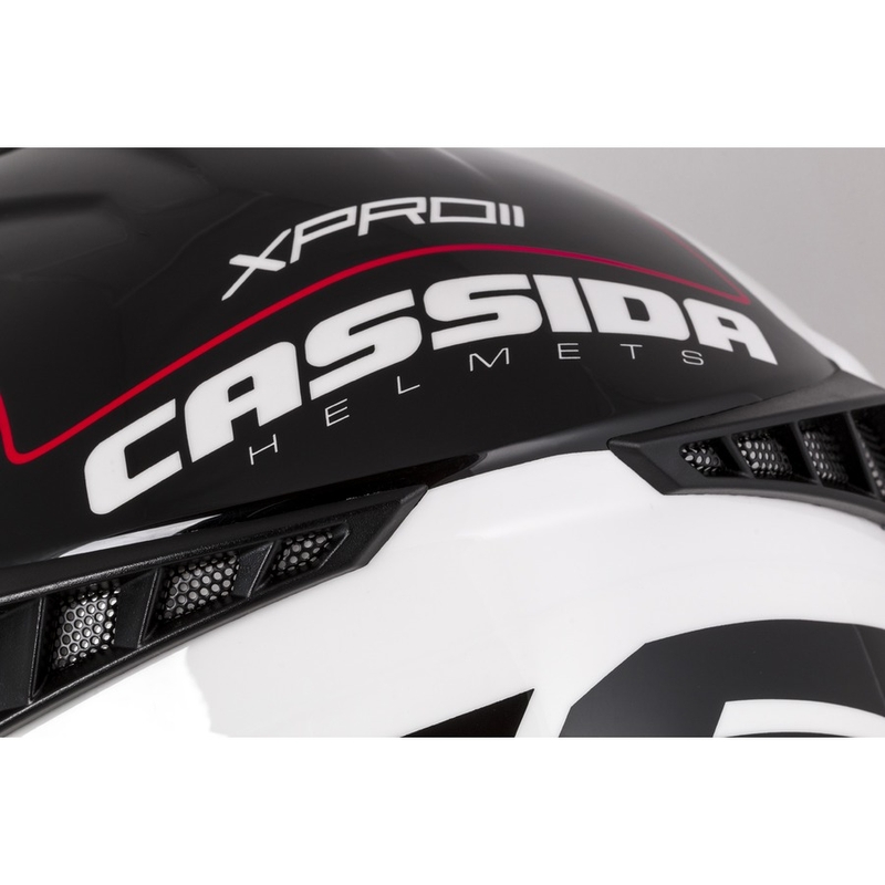 Casco de motocross Cassida Cross Pro II Contra blanco-rojo-negro