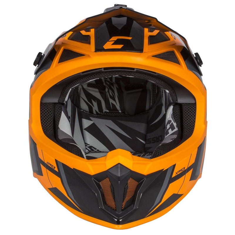 Casco Cassida Cross Pro II Contra Motocross naranja-negro-gris