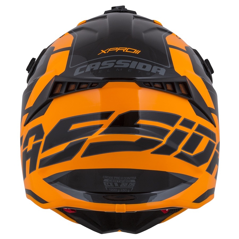 Casco Cassida Cross Pro II Contra Motocross naranja-negro-gris