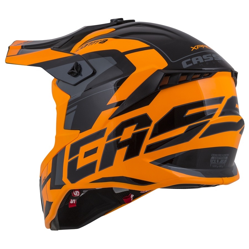 Casco Cassida Cross Pro II Contra Motocross naranja-negro-gris