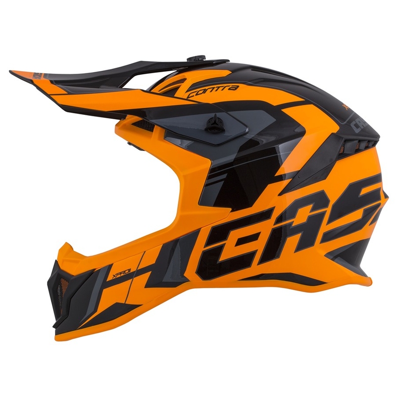 Casco Cassida Cross Pro II Contra Motocross naranja-negro-gris