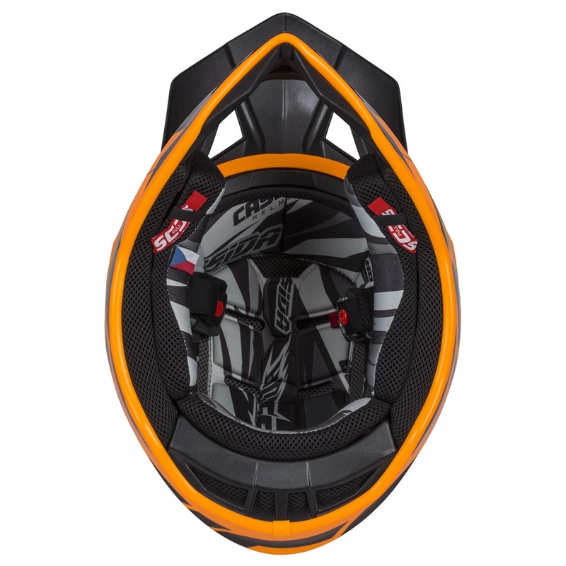 Casco Cassida Cross Pro II Contra Motocross naranja-negro-gris