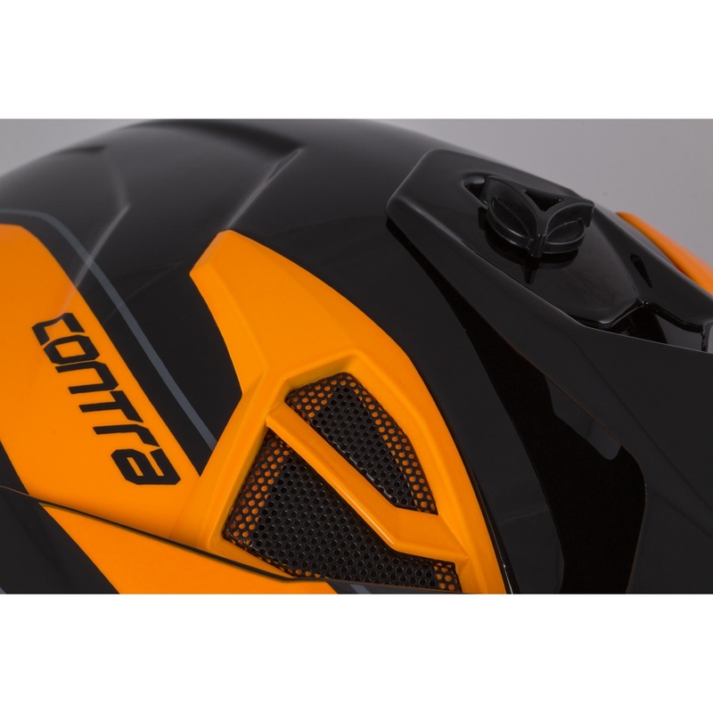 Casco Cassida Cross Pro II Contra Motocross naranja-negro-gris