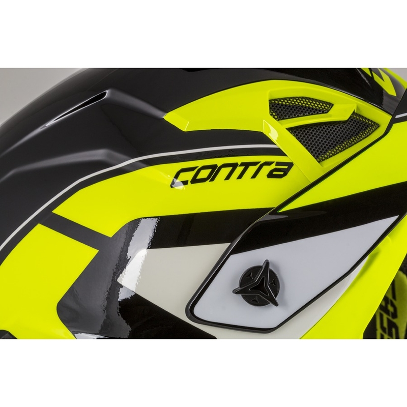 Casco de motocross Cassida Cross Pro II Contra fluo amarillo-gris-negro