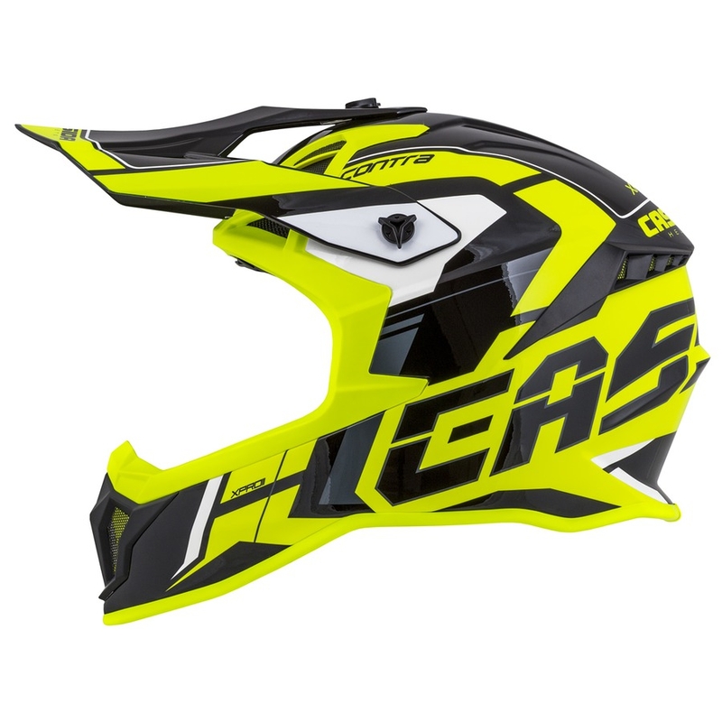 Casco de motocross Cassida Cross Pro II Contra fluo amarillo-gris-negro