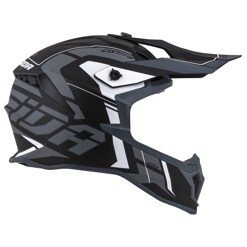 Casco de motocross Cassida Cross Pro II Contra negro-gris-blanco
