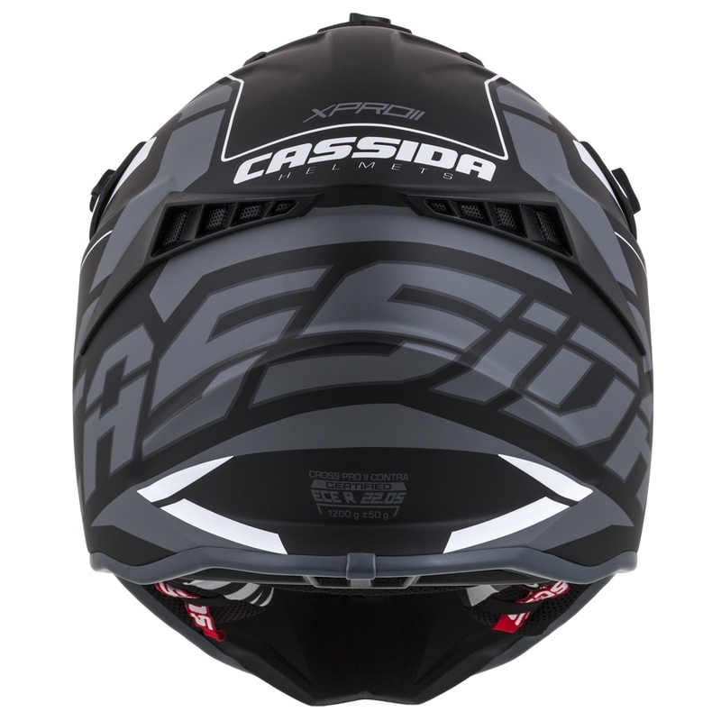 Casco de motocross Cassida Cross Pro II Contra negro-gris-blanco