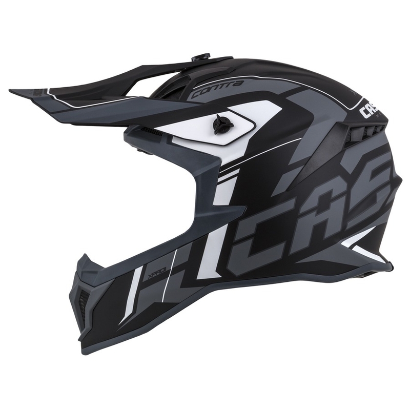 Casco de motocross Cassida Cross Pro II Contra negro-gris-blanco
