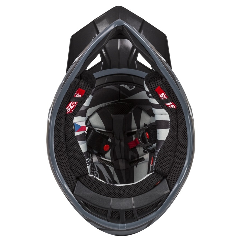 Casco de motocross Cassida Cross Pro II Contra negro-gris-blanco