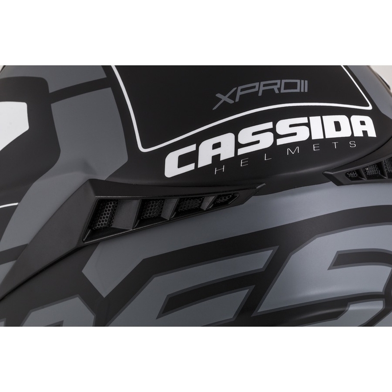 Casco de motocross Cassida Cross Pro II Contra negro-gris-blanco