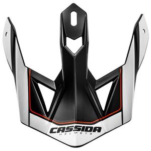 Casco Cassida Cross Pro II visera blanco-rojo-negro