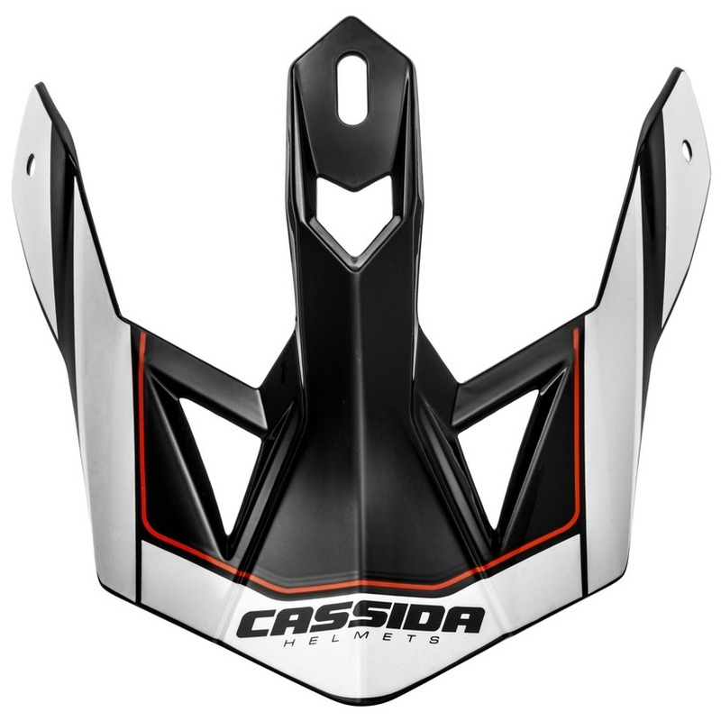 Casco Cassida Cross Pro II visera blanco-rojo-negro