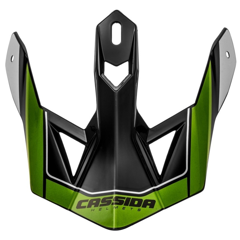 Casco Cassida Cross Pro II visera negro-gris-blanco-verde