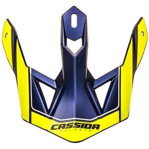 Visera de casco para Cassida Cross Pro II amarillo fluo-azul