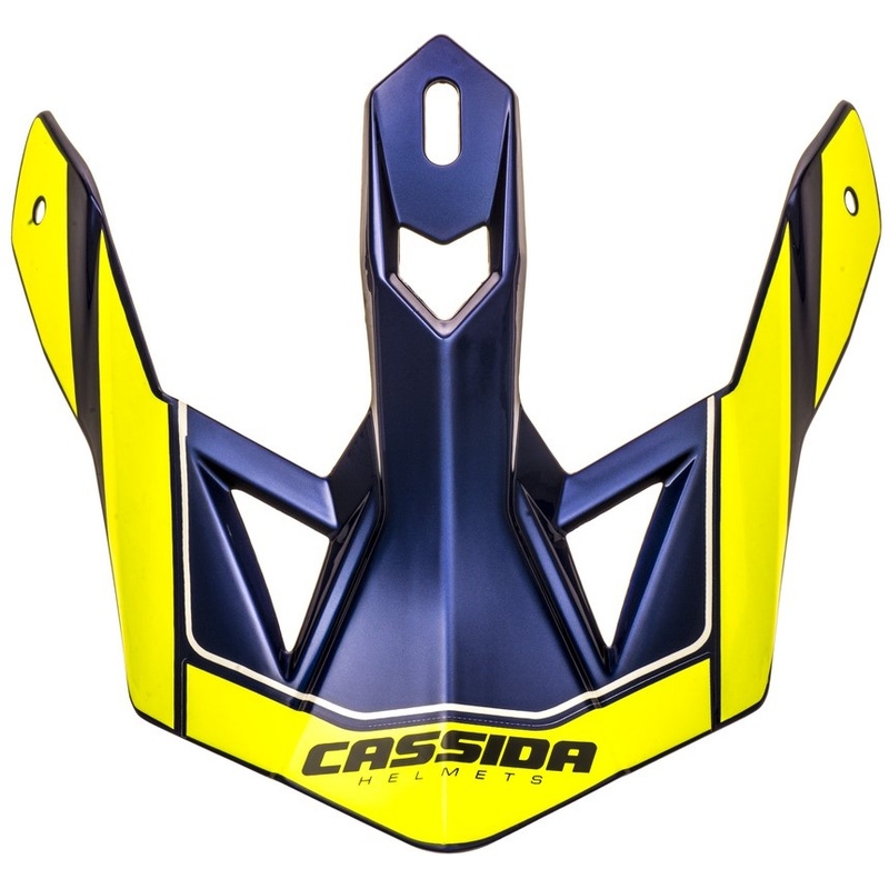 Visera de casco para Cassida Cross Pro II amarillo fluo-azul