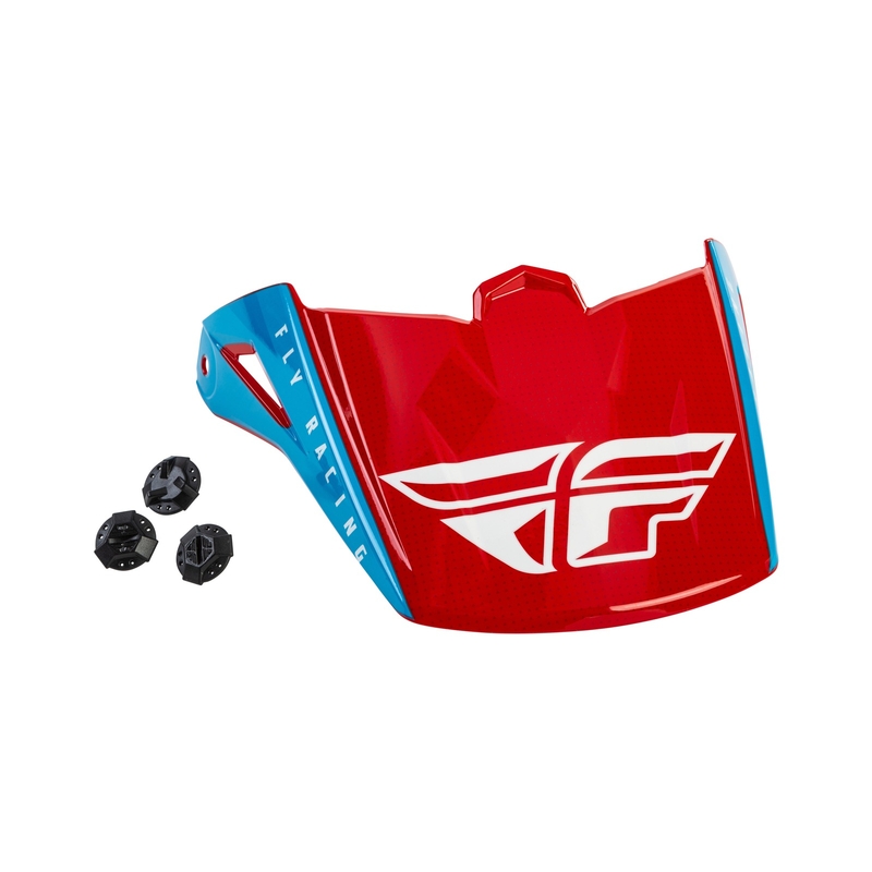 Visera de casco para FLY Racing Kinetic Straight rojo-blanco-azul