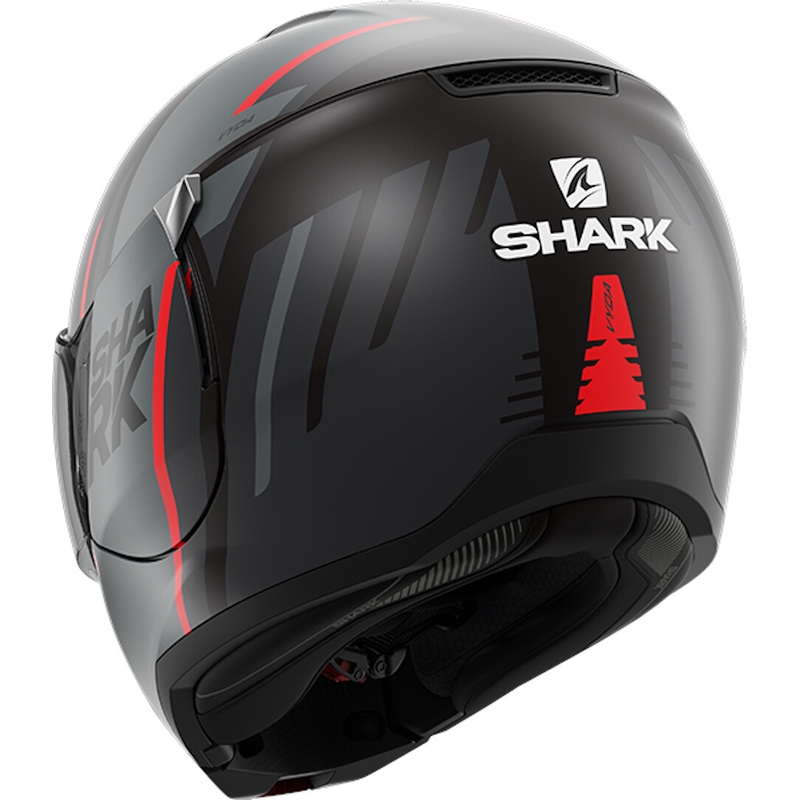 Vyklápěcí přilba SHARK EVOJET Vyda černo-šedo-červená