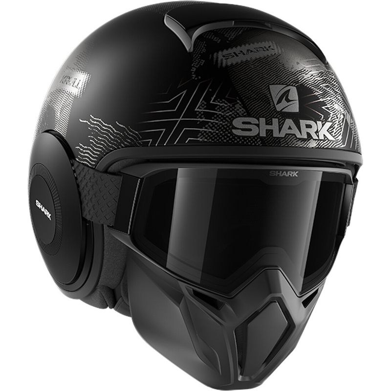 Otevřená přilba SHARK STREET-DRAK Krull černo-šedá