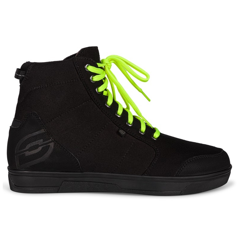 Botas de moto Ozone Town negro-amarillo fluo