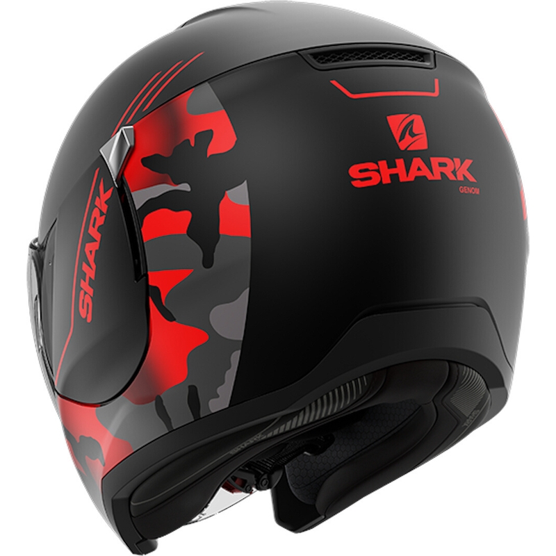 Casco abierto SHARK CITYCRUISER Genom negro-rojo liquidación