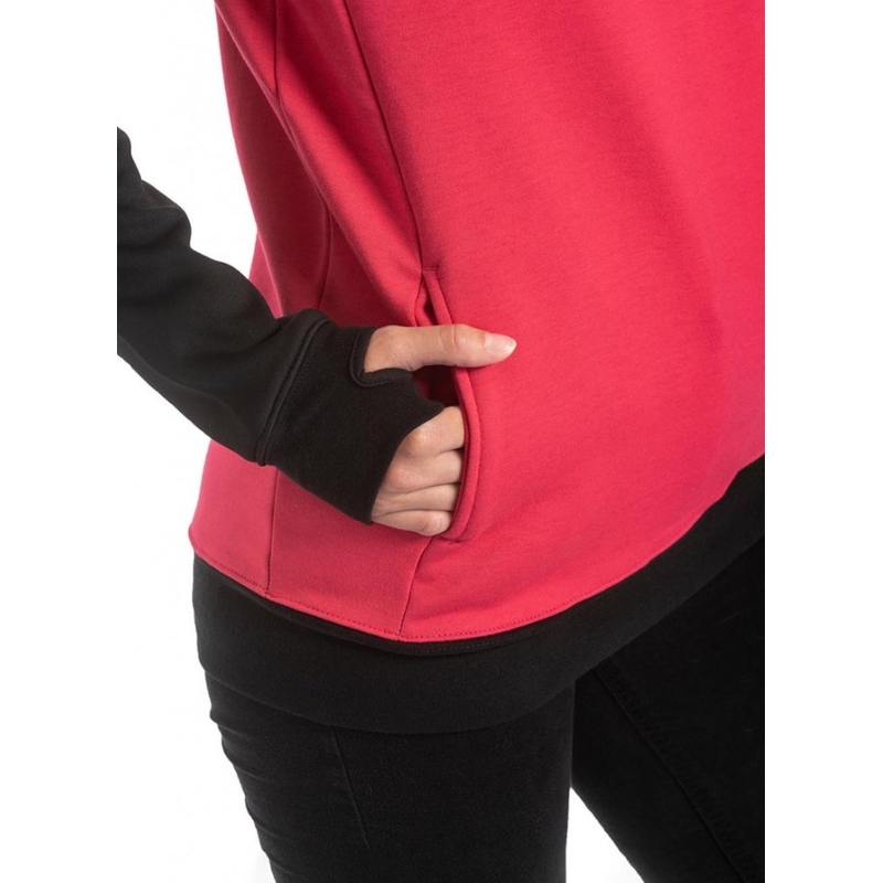 Sudadera Meatfly Robin negra y rosa de mujer liquidación