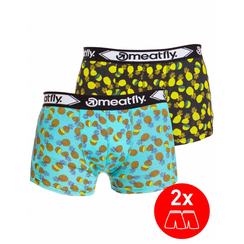Meatfly Balboa Calzoncillos bóxer de doble paquete - Pineapple