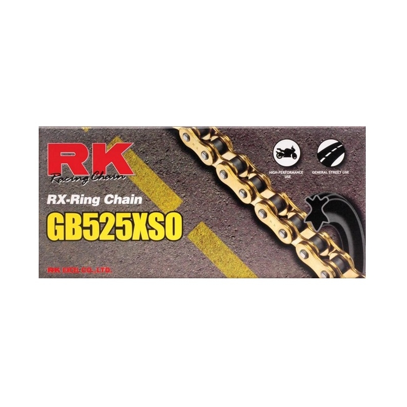 Řetěz RK 525 XSO 114 článků X-kroužky zlatý