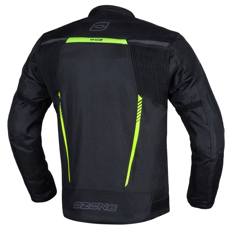 Chaqueta de moto Ozone Delta IV negra-amarilla fluorescente