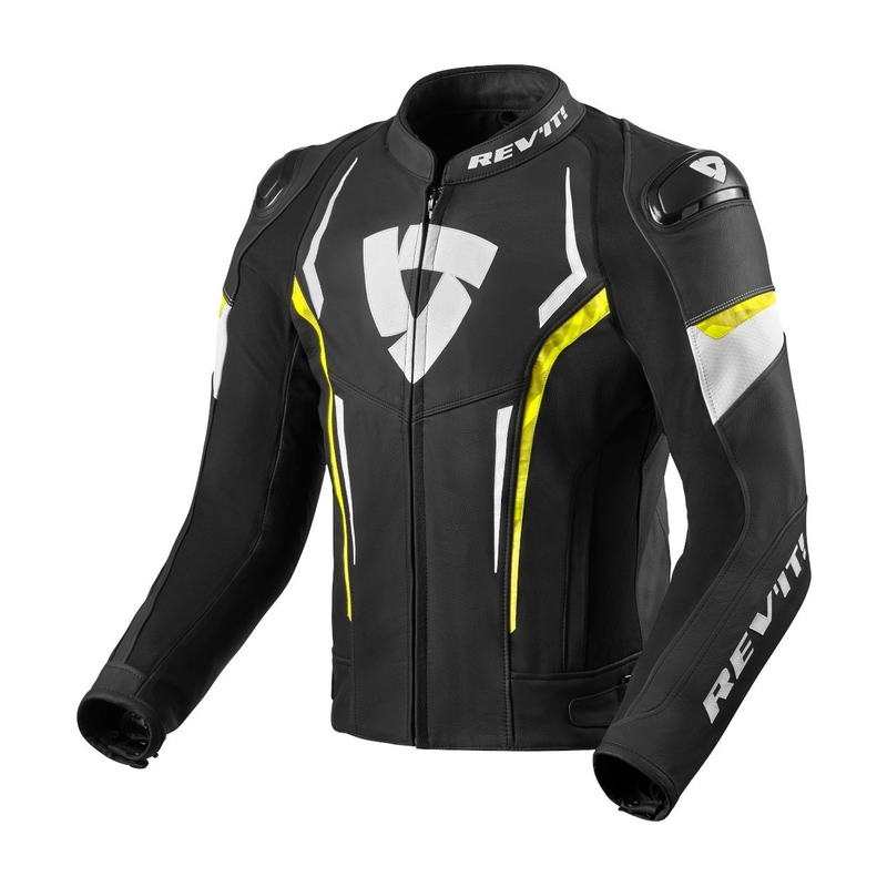 Chaqueta de moto Revit Glide negro-amarillo neón liquidación