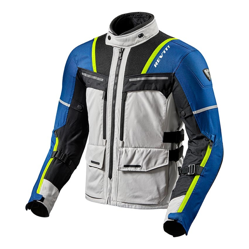 Chaqueta de moto Revit Offtrack azul plateado liquidación