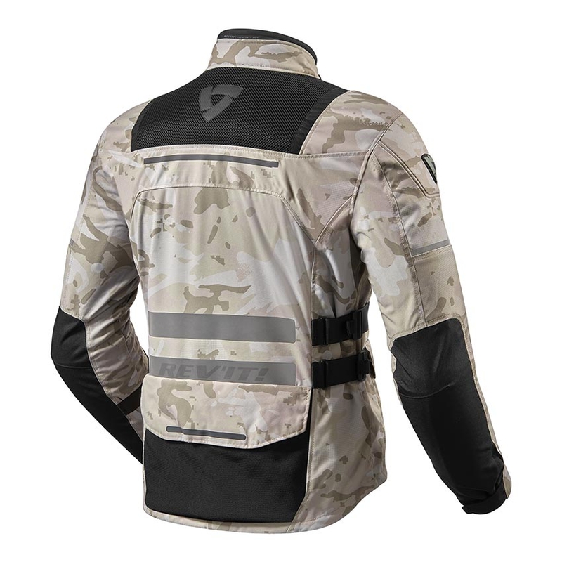 Chaqueta de moto Revit Offtrack negro arena liquidación