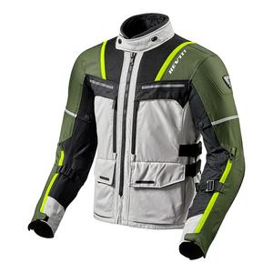 Chaqueta de moto Revit Offtrack verde plateado liquidación