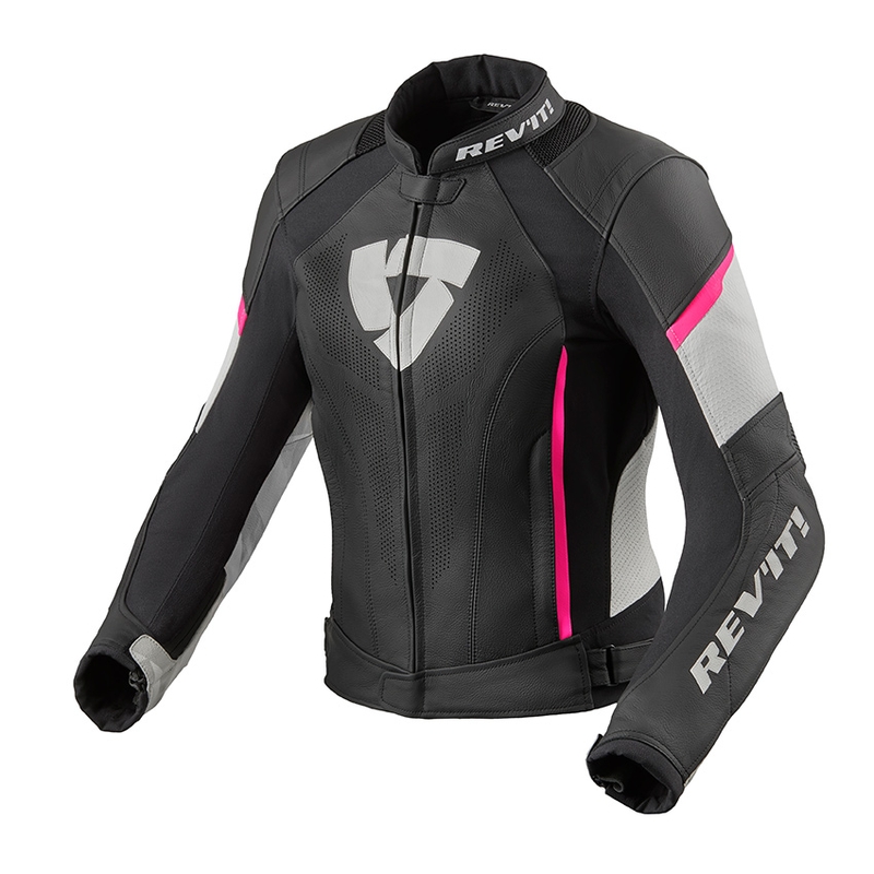 Chaqueta de moto para mujer Revit Xena 3 Negra y Rosa liquidación