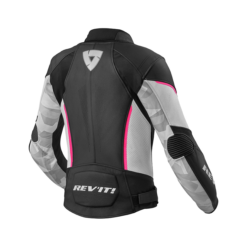 Chaqueta de moto para mujer Revit Xena 3 Negra y Rosa liquidación