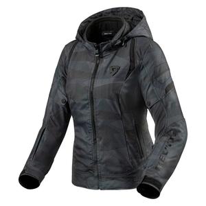 Chaqueta de moto Revit Flare 2 Negro/Gris para mujer