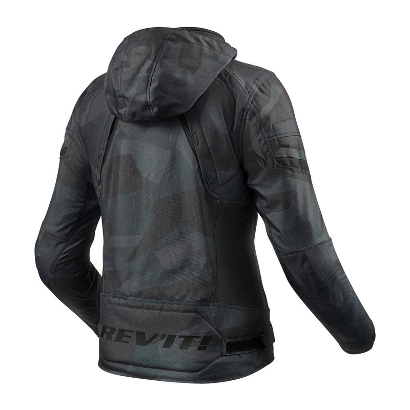 Chaqueta de moto Revit Flare 2 Negro/Gris para mujer