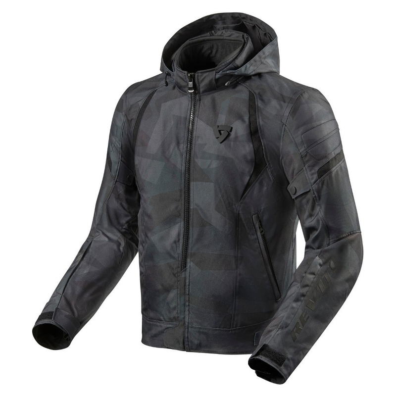 Chaqueta de moto Revit Flare 2 negra/gris liquidación