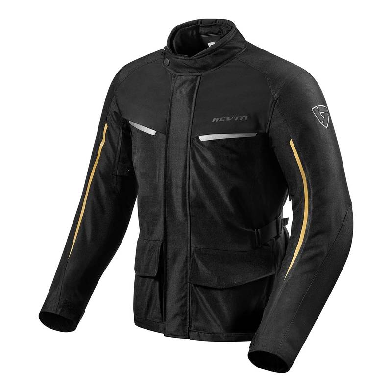 Chaqueta de moto Revit Voltiac 2 negra y bronce liquidación