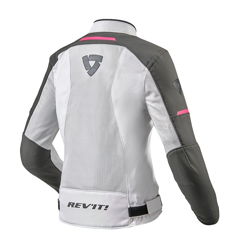 Chaqueta de moto Revit Airwave 3 Plateada y Rosa de Mujer liquidación