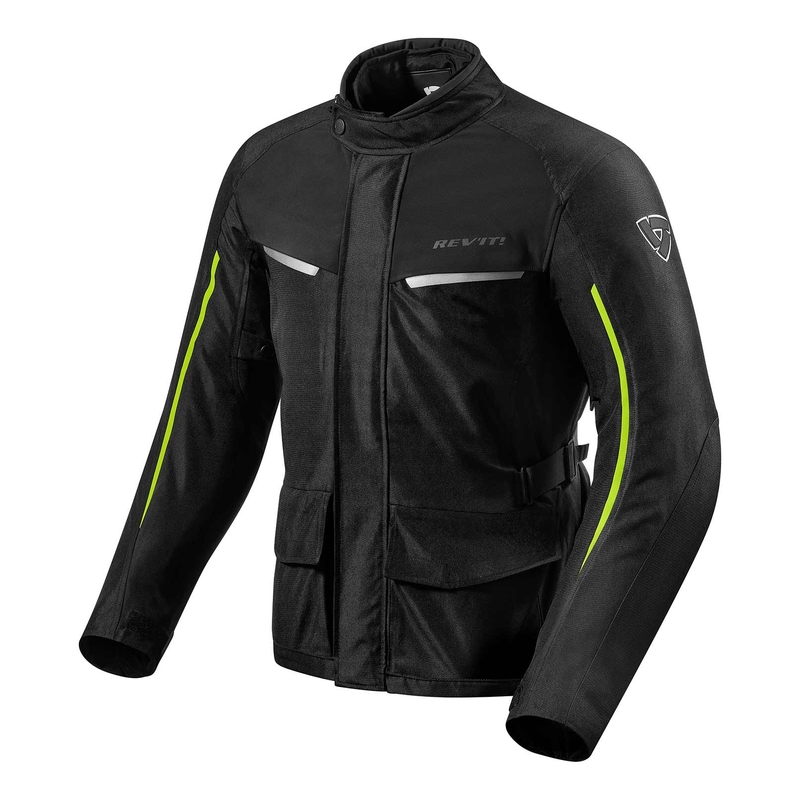 Chaqueta de moto Revit Voltiac 2 negro-amarillo fluo liquidación