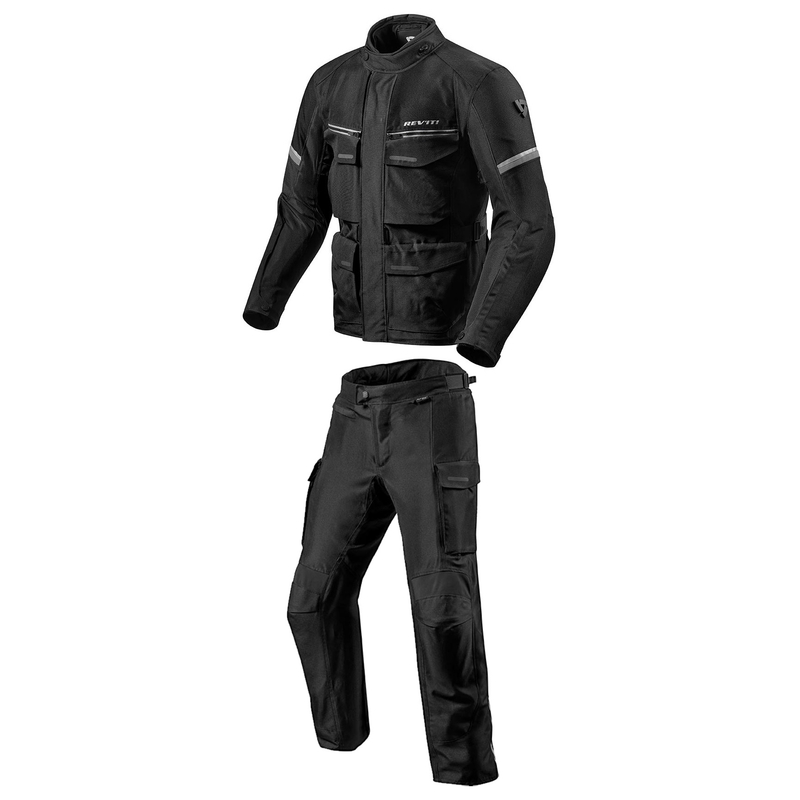 Mono de moto Revit Outback 3 Negro-Plata para hombre liquidación